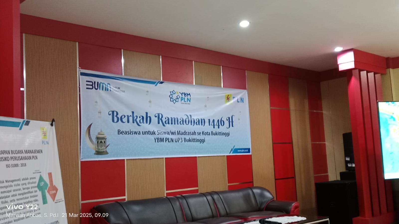 Berkah Ramadhan 1446 H, Beasiswa Untuk Siswa/wi Madrasah se Kota Bukittinggi YBM PLN UP3 Bukittinggi